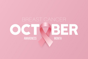october breast cancer banner card placard Vector Image