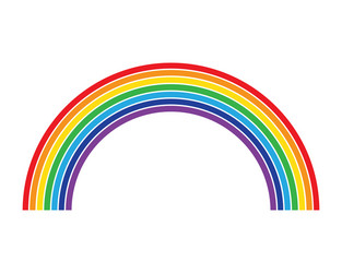 Cartoon rainbow isolated on white background icon Vector Image