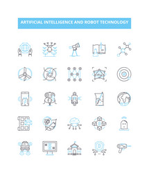 artificial intelligence and robot technology vector image
