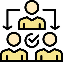 assignment delegate delegating distribution flat vector image
