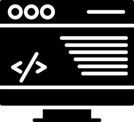 coding icon design vector image