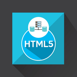 html5 language data base storage vector image