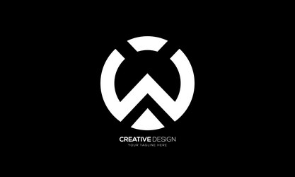 Elegant letter c w circle shape monogram logo Vector Image