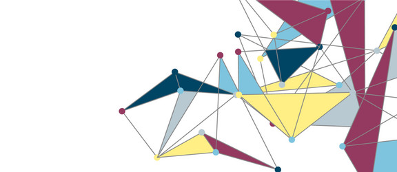 line points connections triangular technology vector image