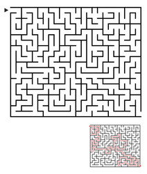 rectangular maze game vector image