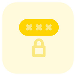 security lock system installed for software vector image