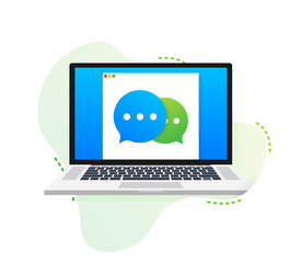 chat message bubbles icon on white background vector image