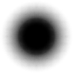 halftone element circular pattern specks vector image