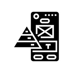 hierarchy ux ui design glyph icon vector image