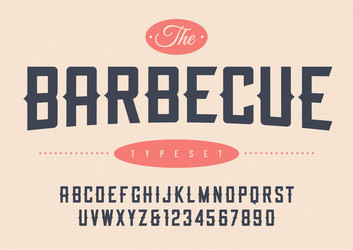 Retro Display Font Alphabet Set vector image
