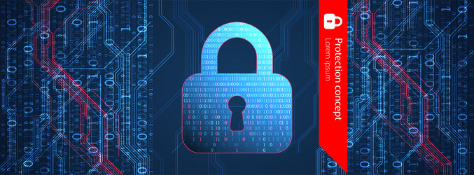 data security cyber or information privacy vector image