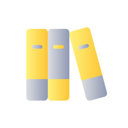 messy bookshelf flat gradient two-color ui icon vector image