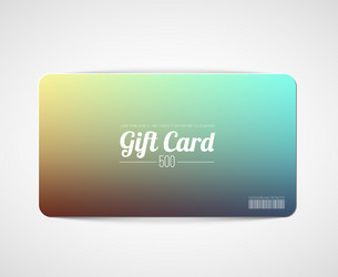 Modern simple gift card template vector