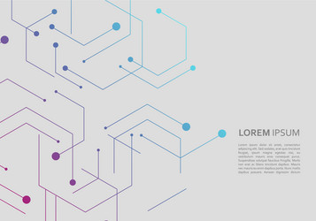 Science network pattern connecting lines and dots vector