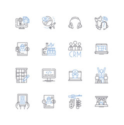 search specialist line icons collection vector