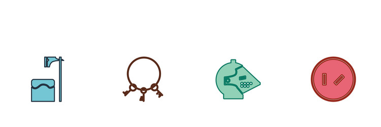 set executioner axe in tree block old keys vector image