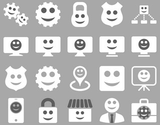 Tools gears smiles dilspays icons vector