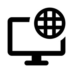 web browser displayed on computer monitor screen vector image
