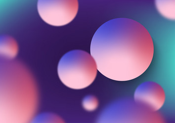 Abstract 3d pink sphere balls shape bubble trendy vector