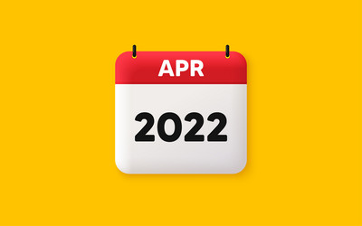 april month icon event schedule apr date vector image