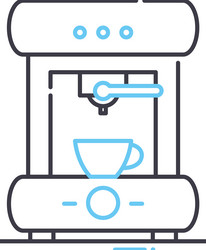 Coffee maker line icon outline symbol vector