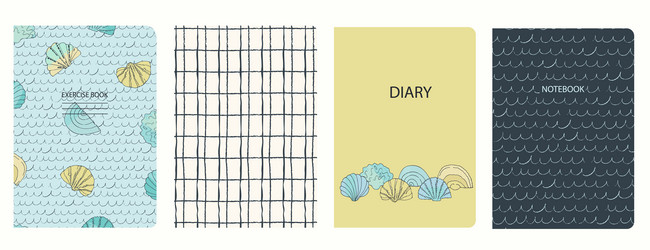 cover page templates based on seamless patterns vector image