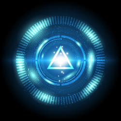 Digital Power Button - Abstract Technology vector image