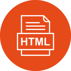 html file document icon vector image