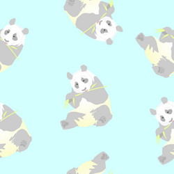 Seamless texture of a panda vector