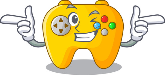 wink video game controller shaped on charcter vector image