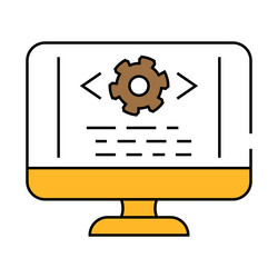 code optimization analyst icon color vector image