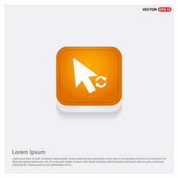 cursor icon orange abstract web button vector image