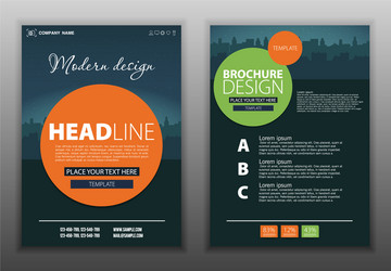 Modern abstract brochure report or flyer design vector