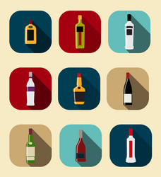 modern flat dink icon set for web and mobile vector image