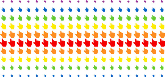pointer finger shape halftone spectral pattern vector image
