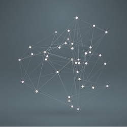 wireframe polygonal element abstract 3d object vector image