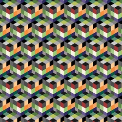 abstract cube pattern colorful design geometric vector image
