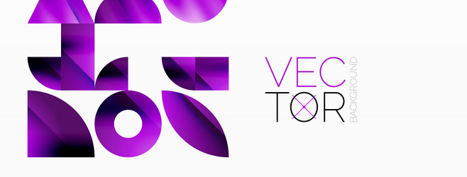 assorted geometric shapes unite in a minimalistic vector image