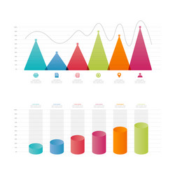 bar chart graph diagram statistical business vector image