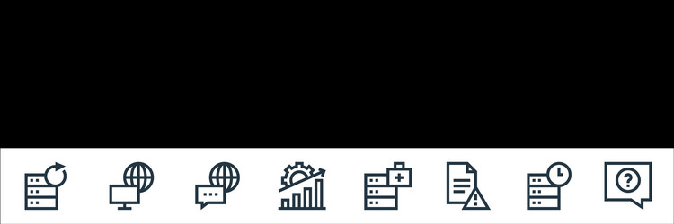 big data line icons linear set quality vector image