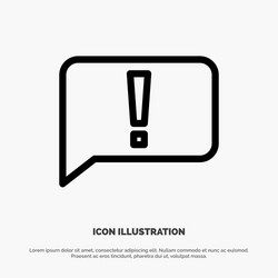 chat error basic ui line icon vector