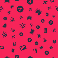 set laptop with graph chart function mathematical vector image