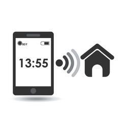 smartphone display web page connection media vector image