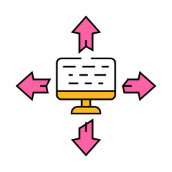 system deployment analyst icon color vector image