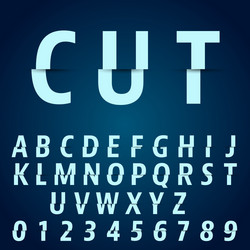 alphabet font template letters and numbers vector image
