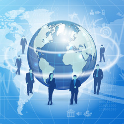 Global business concept vector