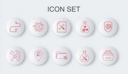 set line drawer with documents crossed hammer vector image