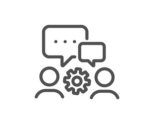 engineering team line icon engineer or architect vector image
