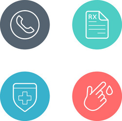 round circle buttons with icons can be used vector image