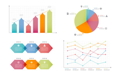 bar chart graph diagram statistical business vector image